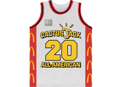 Travis Scott x McDonald's Cactus Jack All American Jersey White - authentic Travis Scott apparel