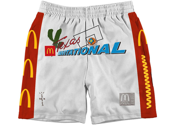 Travis Scott x McDonald's Cactus Jack All American Shorts White sneakers - authentic Travis Scott shoes