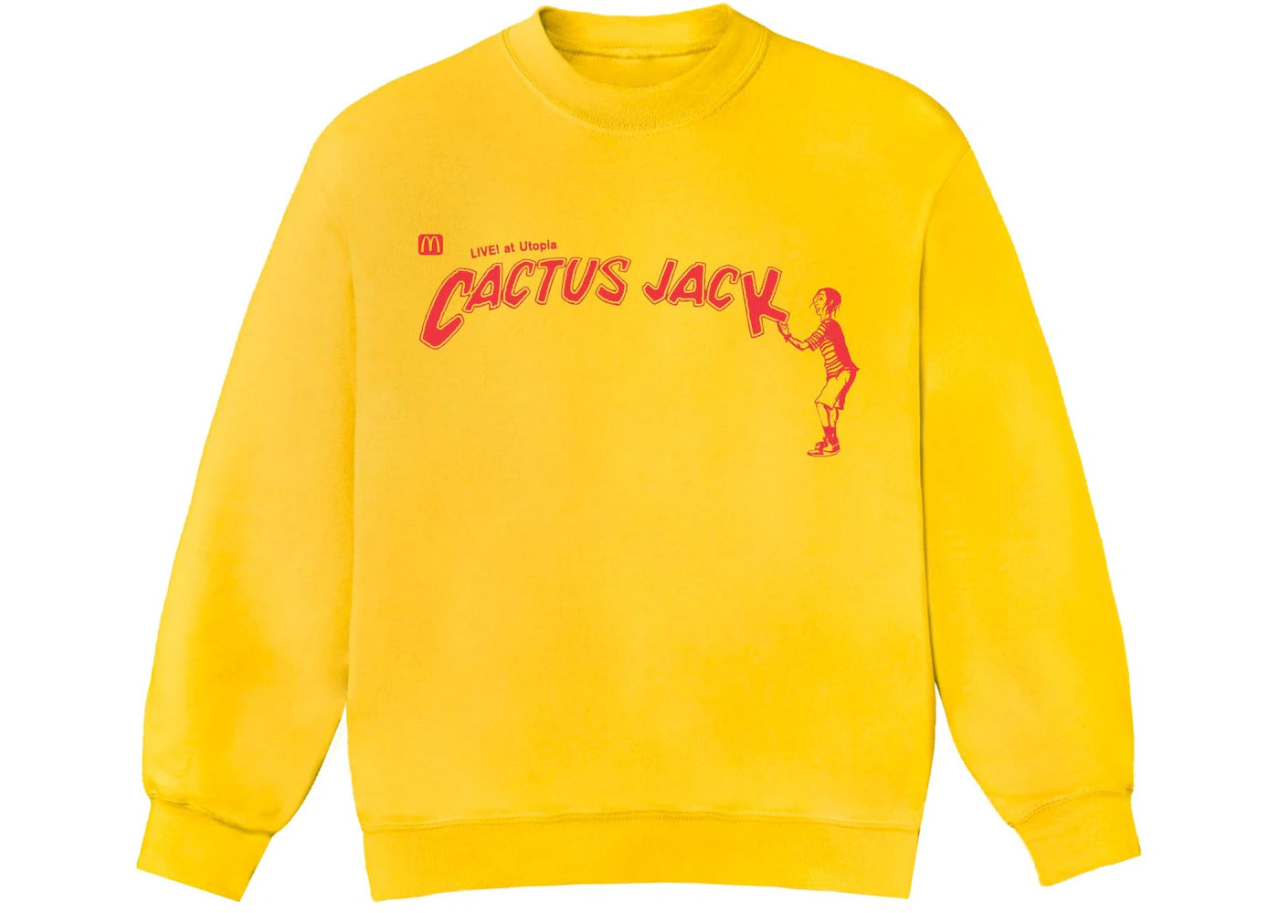 Travis Scott x McDonald's Cactus Jack Spelling Crewneck Yellow - vue secondaire A