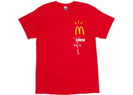 Travis Scott x McDonald's Crew T-Shirt Red - authentic Travis Scott apparel