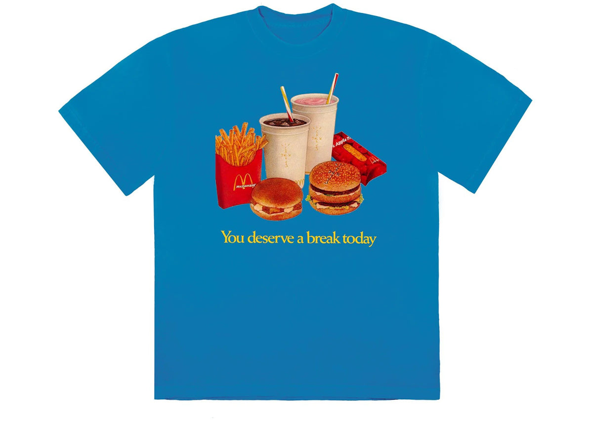 Travis Scott x McDonald's Deserve A Break III T-Shirt Blue - vue secondaire A