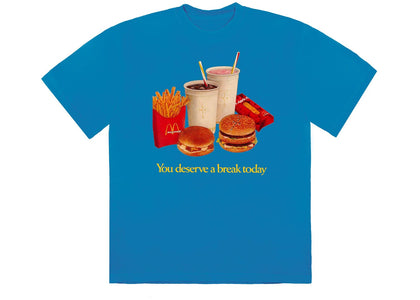 Travis Scott x McDonald's Deserve A Break III T-Shirt Blue - apparel view 2