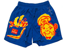 Travis Scott x McDonald's Illustration Shorts Blue - vue 360