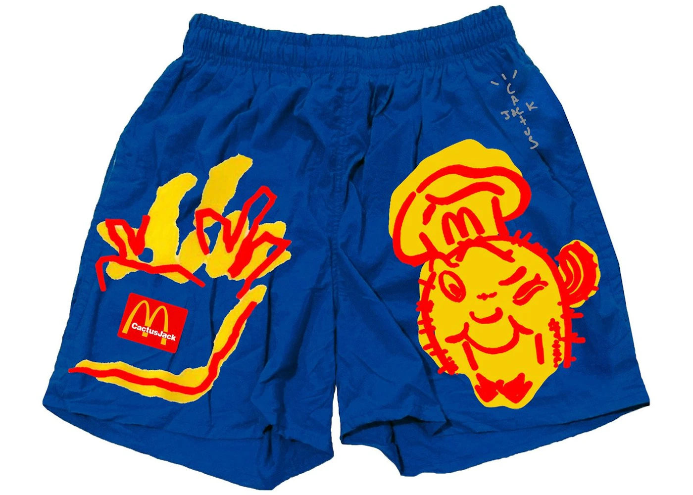 Travis Scott x McDonald's Illustration Shorts Blue - vue secondaire A