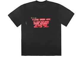 Travis Scott x McDonald's Order Here T-Shirt Black - vue 360