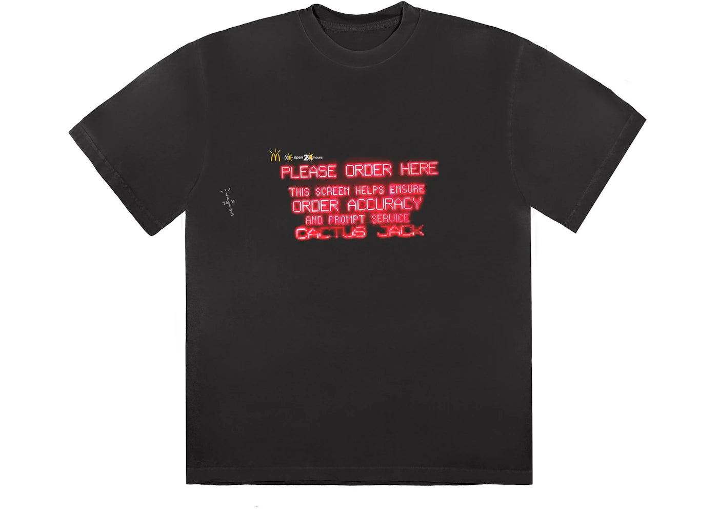 Travis Scott x McDonald's Order Here T-Shirt Black - vue secondaire A