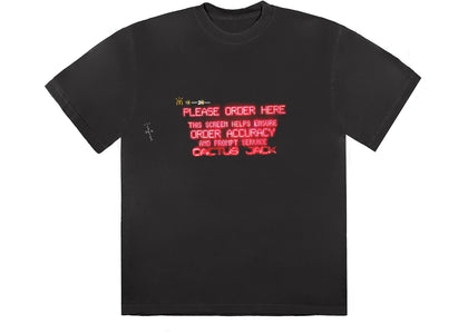 Travis Scott x McDonald's Order Here T-Shirt Black - apparel view 2