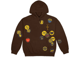 Travis Scott x McDonald's Sticker Bomb Hoodie Brown - apparel view 2