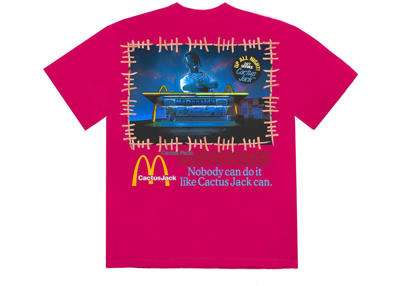 Travis Scott x McDonald's Vintage Action Figure II T-Shirt Pink - vue secondaire B