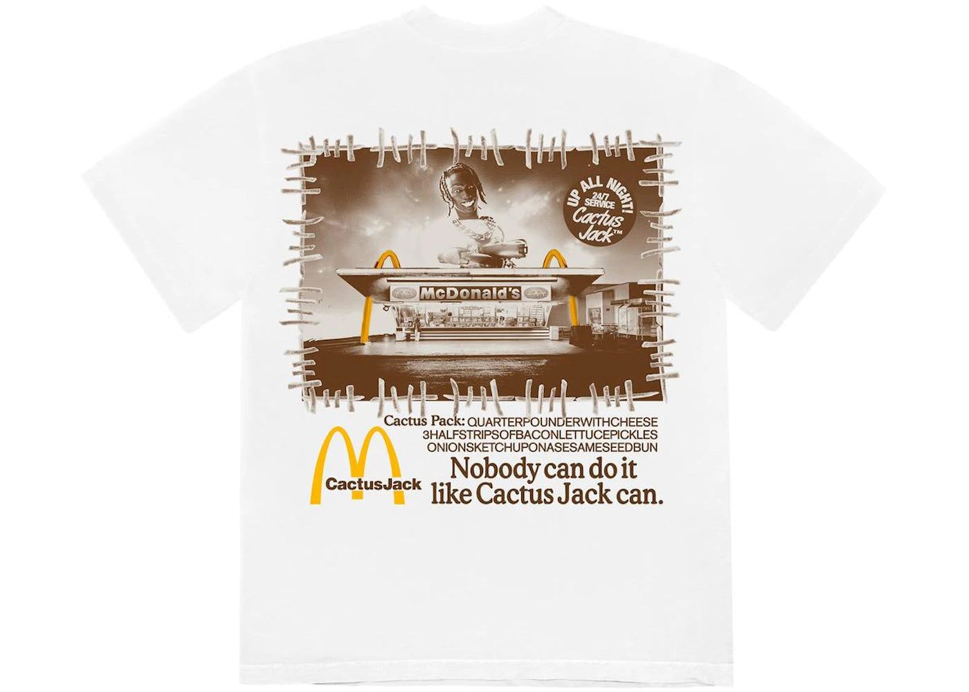Travis Scott x McDonald's Vintage Action T-Shirt White - vue secondaire A