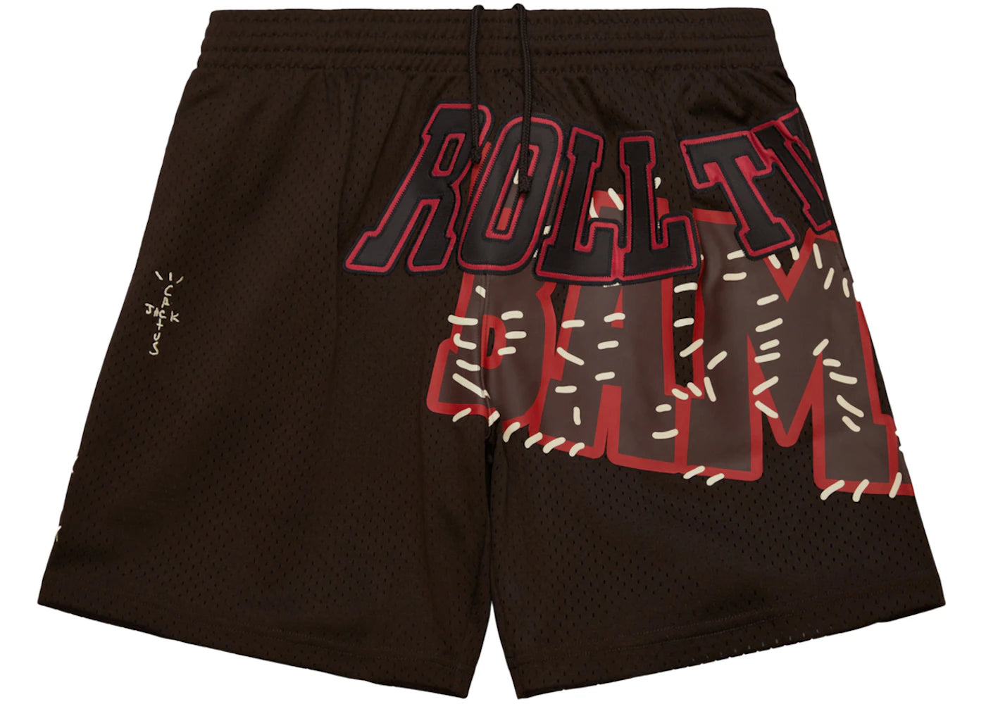 Travis Scott x Mitchell & Ness Alabama Crimson Tide Basketball Shorts Brown - vue secondaire A