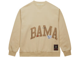 Travis Scott x Mitchell & Ness Alabama Crimson Tide Pullover Sweatshirt Tan - authentic Travis Scott apparel