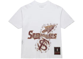 Travis Scott x Mitchell & Ness Florida State Seminoles Hand-Drawn T-Shirt White