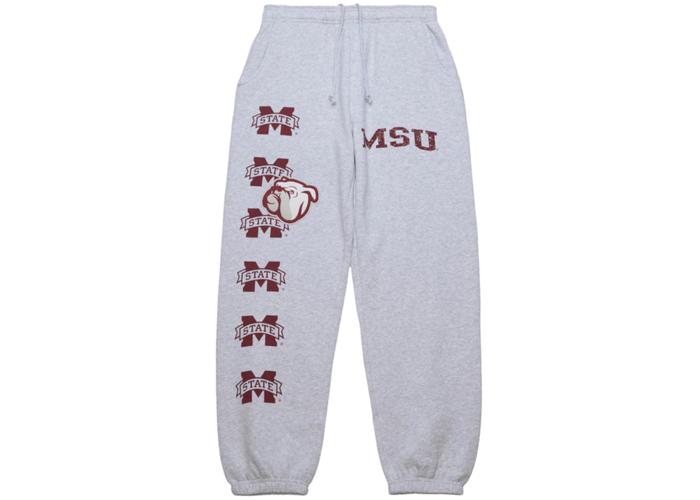 Travis Scott x Mitchell & Ness Mississippi State Bulldogs Classic Sweatpants Heather Gray - vue secondaire A