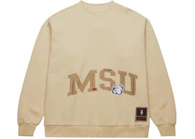 Travis Scott x Mitchell & Ness Mississippi State Bulldogs Pullover Sweatshirt Tan