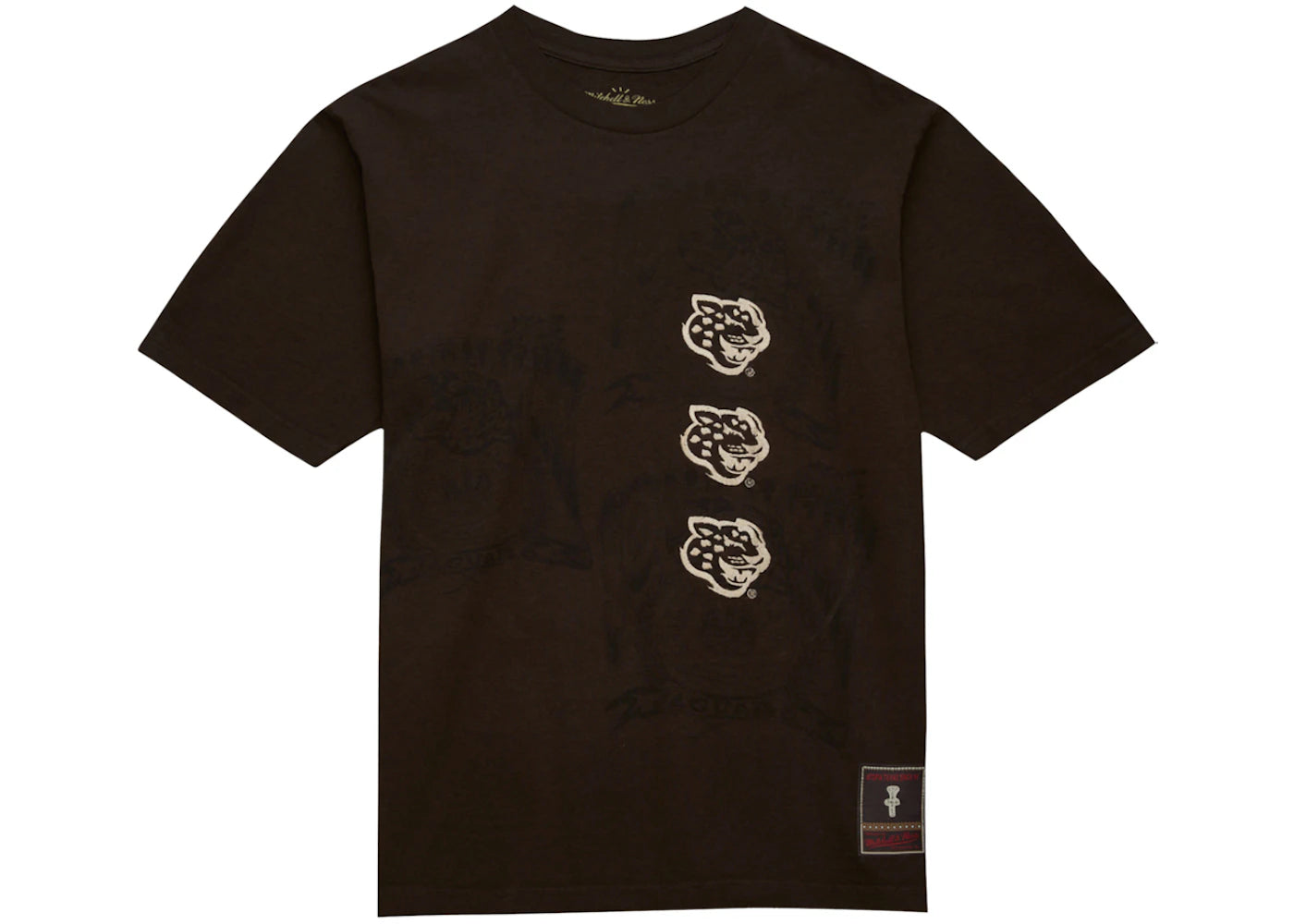 Travis Scott x Mitchell & Ness Southern University Jaguars Seal T-Shirt Brown - vue secondaire A