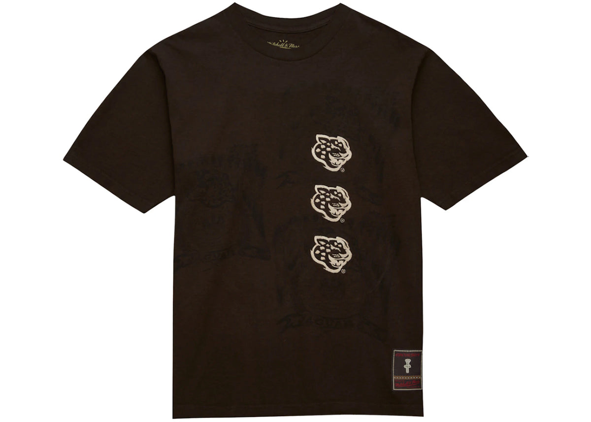 Travis Scott x Mitchell & Ness Southern University Jaguars Seal T-Shirt Brown - vue 360