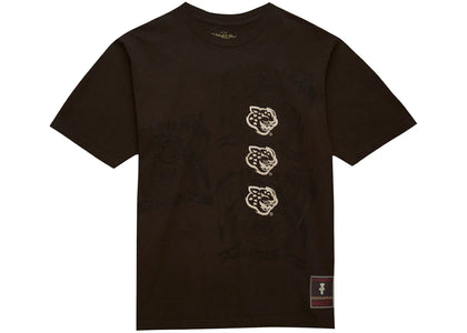Travis Scott x Mitchell & Ness Southern University Jaguars Seal T-Shirt Brown - apparel view 2