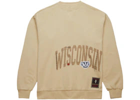 Travis Scott x Mitchell & Ness Wisconsin Badgers Pullover Sweatshirt Tan