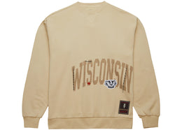 Travis Scott x Mitchell & Ness Wisconsin Badgers Pullover Sweatshirt Tan - apparel view 2