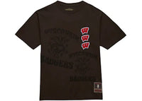 Travis Scott x Mitchell & Ness Wisconsin Badgers Seal T-Shirt Brown