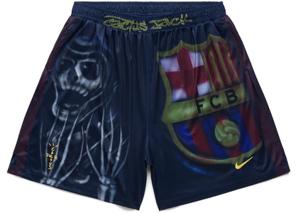 Travis Scott x Nike x FC Barcelona Skeleton Home Shorts Multicolor - authentic Travis Scott apparel