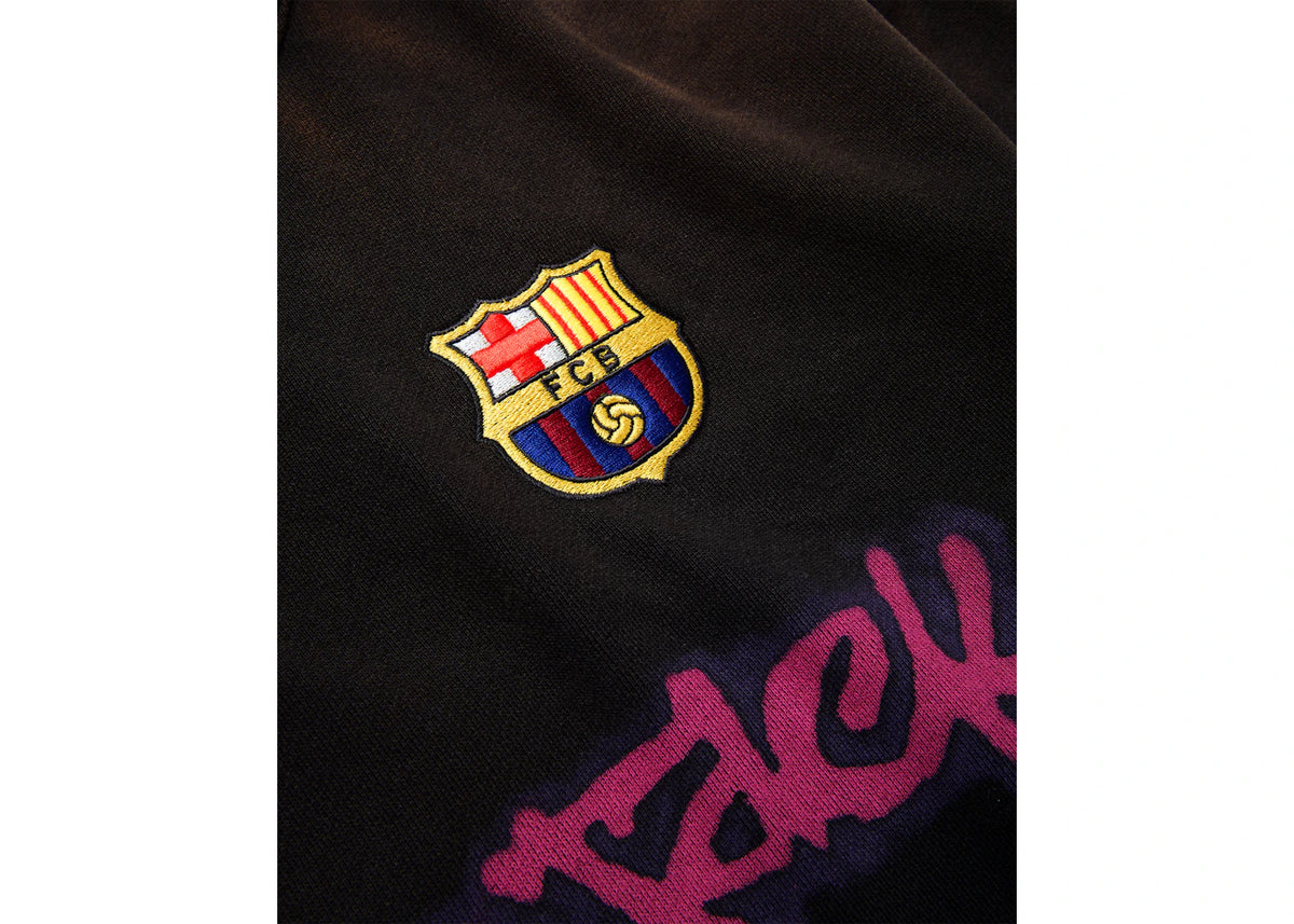 Travis Scott x Nike x FC Barcelona Spray Logo Hoodie Schwarz - vue secondaire A