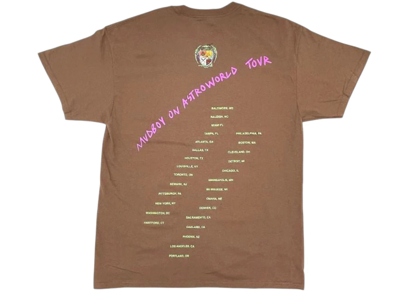 Travis Scott x Sheck Wes Mudboy On Astroworld Tour Tee Brown - vue secondaire B