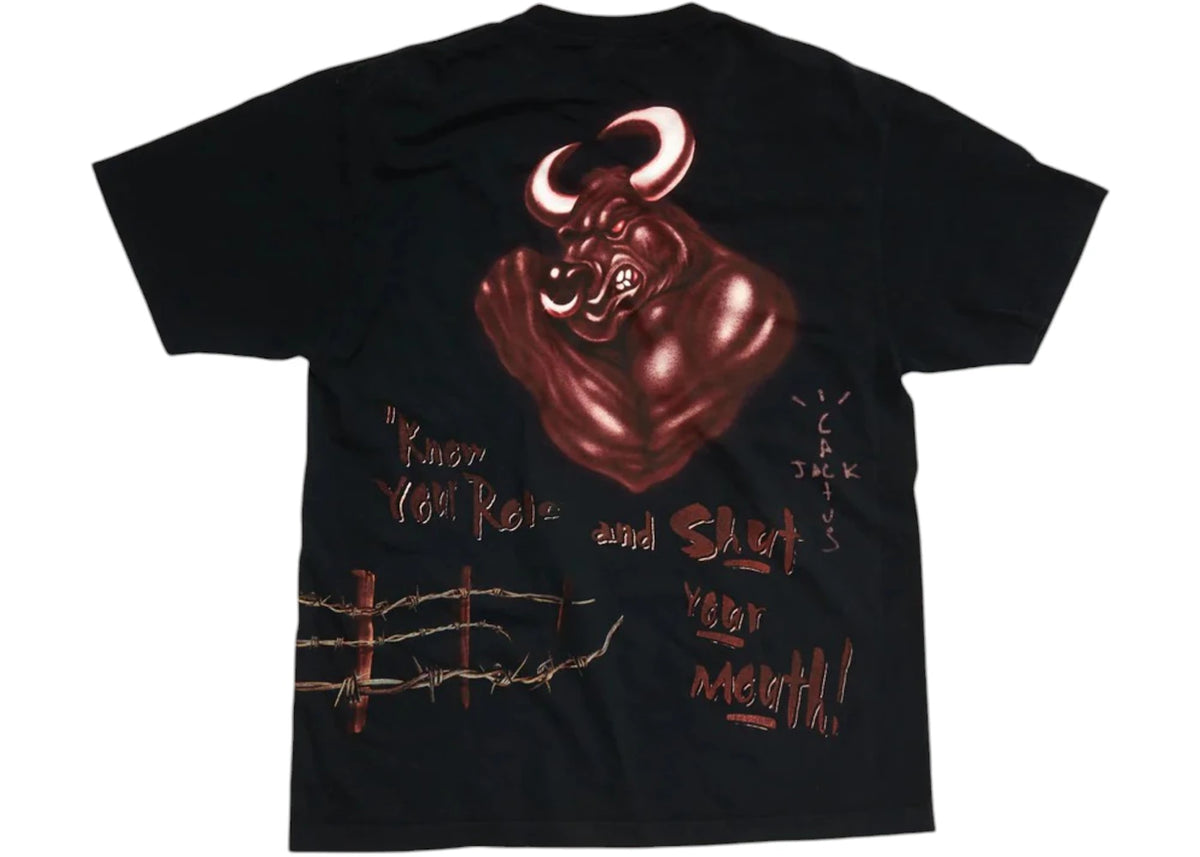 Travis Scott x WWE Know Your Role The Rock Tee Black - vue secondaire B
