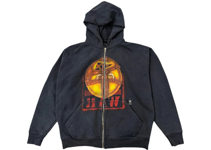 Travis Scott x WWE Mankind Zip Hoodie Black - authentic Travis Scott apparel