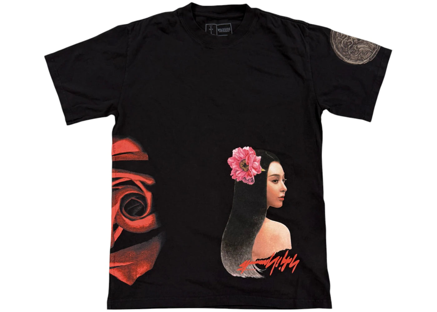 Travis Scott x Yohji Yamamoto Wildside T-Shirt Schwarz - vue secondaire A