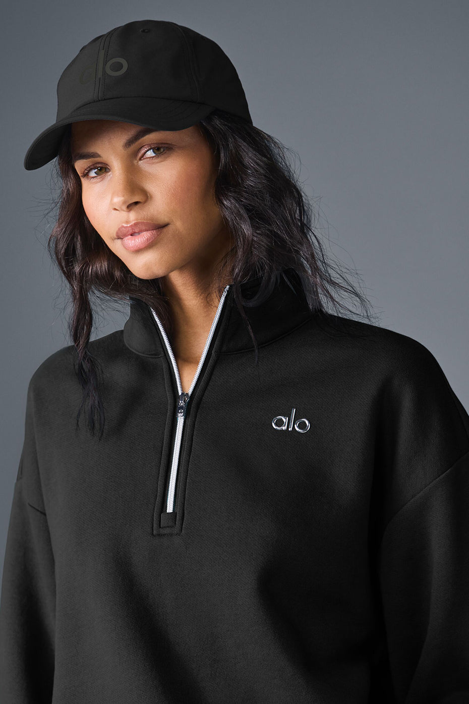 Alo Accolade 1/4 Zip Pullover Black - vue secondaire B