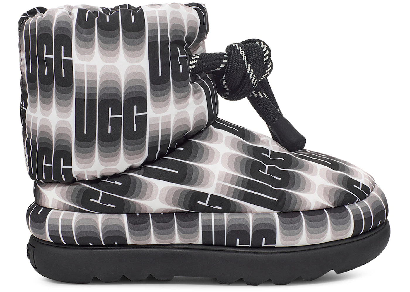 UGG Classic Maxi Wavelength Short Boot Black White (Women's) - vue 360