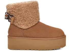 UGG Classic Mini Maxi Curly Boot Chestnut (Women's) - vue 360