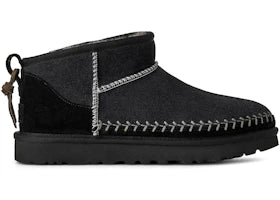 UGG Classic Ultra Mini Biarritz Boot Black (Women's) - vue 360