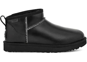 UGG Classic Ultra Mini LTHR Regen Boot Black (Women's) - vue 360