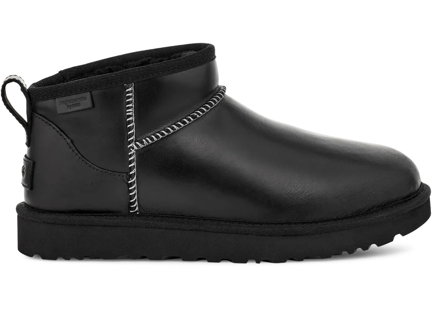 UGG Classic Ultra Mini LTHR Regen Boot Black (Women's) - vue secondaire A