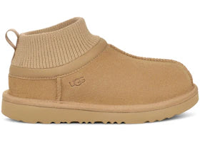 UGG Classic Ultra Stretch Cuff Slipper Mustard Seed (Kids) - vue 360