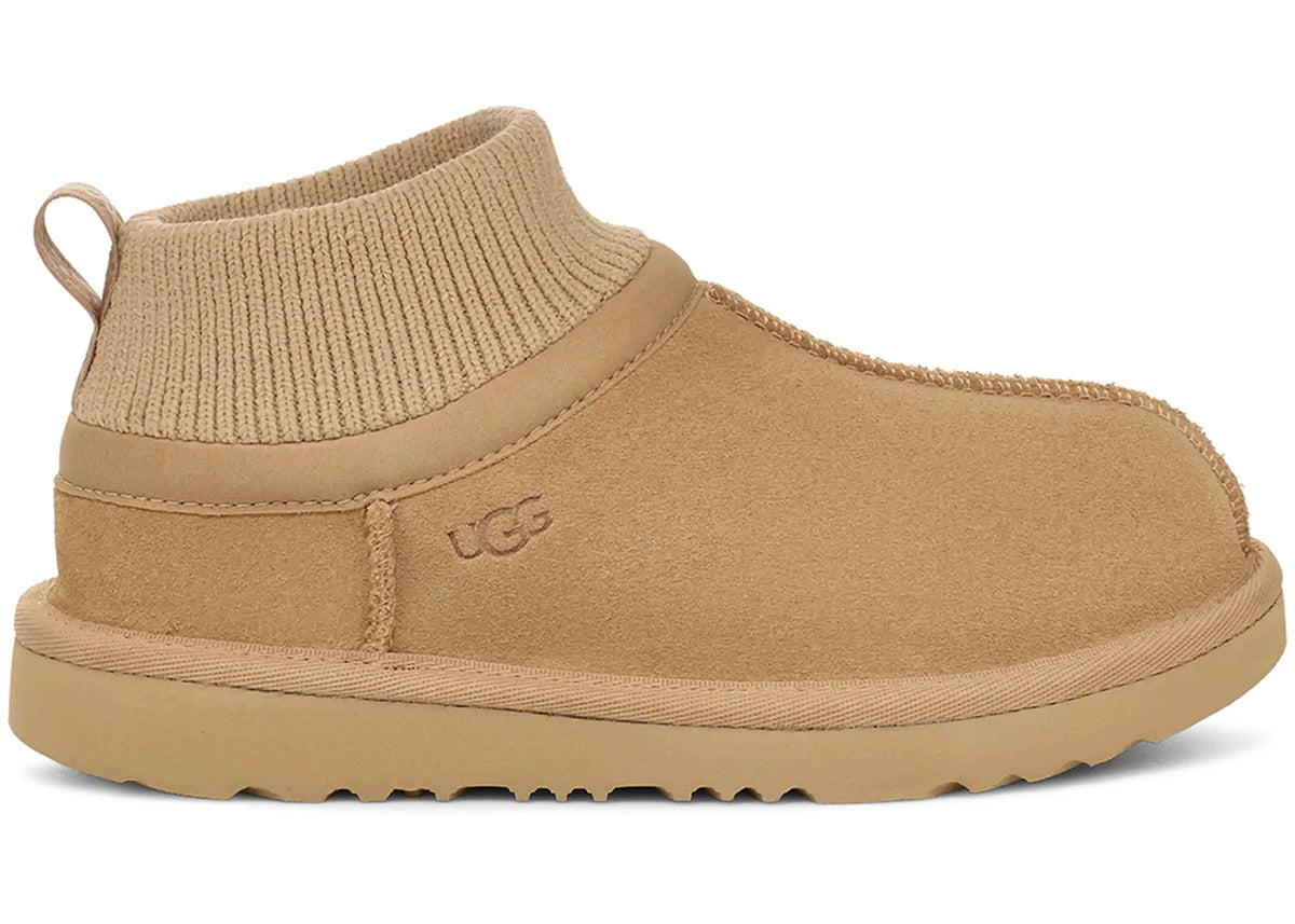 UGG Classic Ultra Stretch Cuff Slipper Mustard Seed (Kids) - vue secondaire A