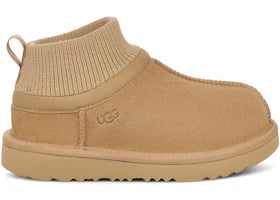 UGG Classic Ultra Stretch Cuff Slipper Mustard Seed (Toddler) - vue 360