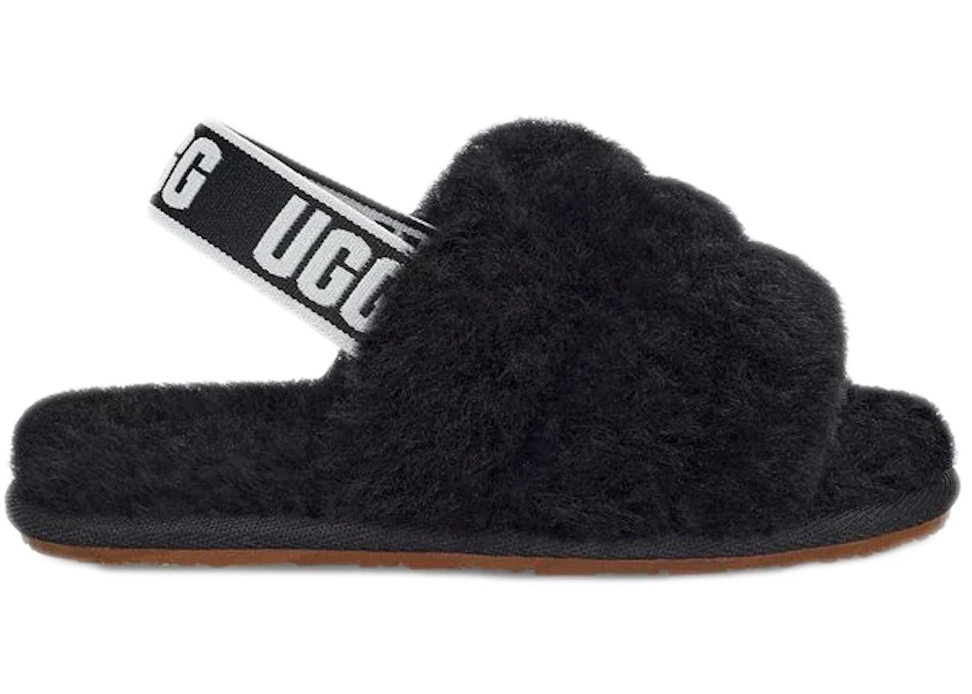 UGG Fluff Yeah Slide Black (Toddler) - vue 360