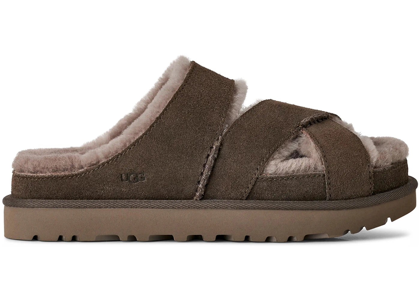 UGG Greenport Cross Strap Slide Dense Smoke (Women's) - vue secondaire A
