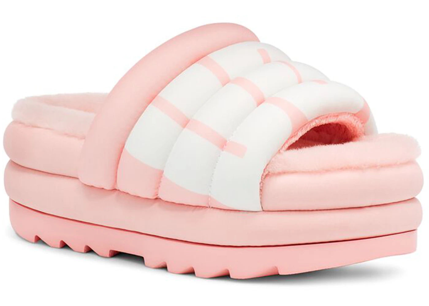 UGG Maxi Slide Logo Pink Scallop (Women's) - vue secondaire B