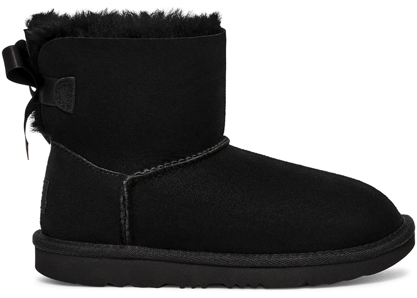 UGG Mini Bailey Bow II Boot Black (Kids) - vue secondaire A