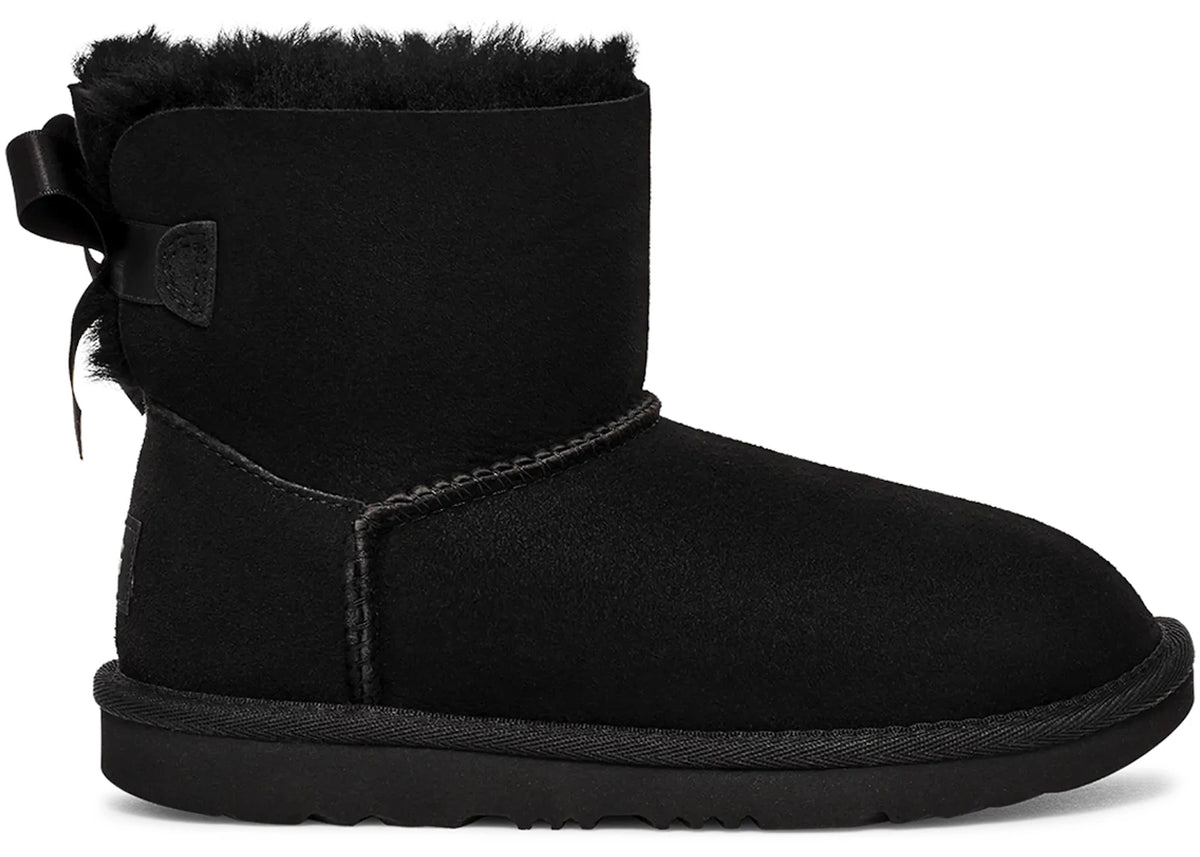 UGG Mini Bailey Bow II Boot Black (Kids) - vue 360