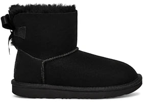 UGG Mini Bailey Bow II Boot Black (Kids) - vue 360