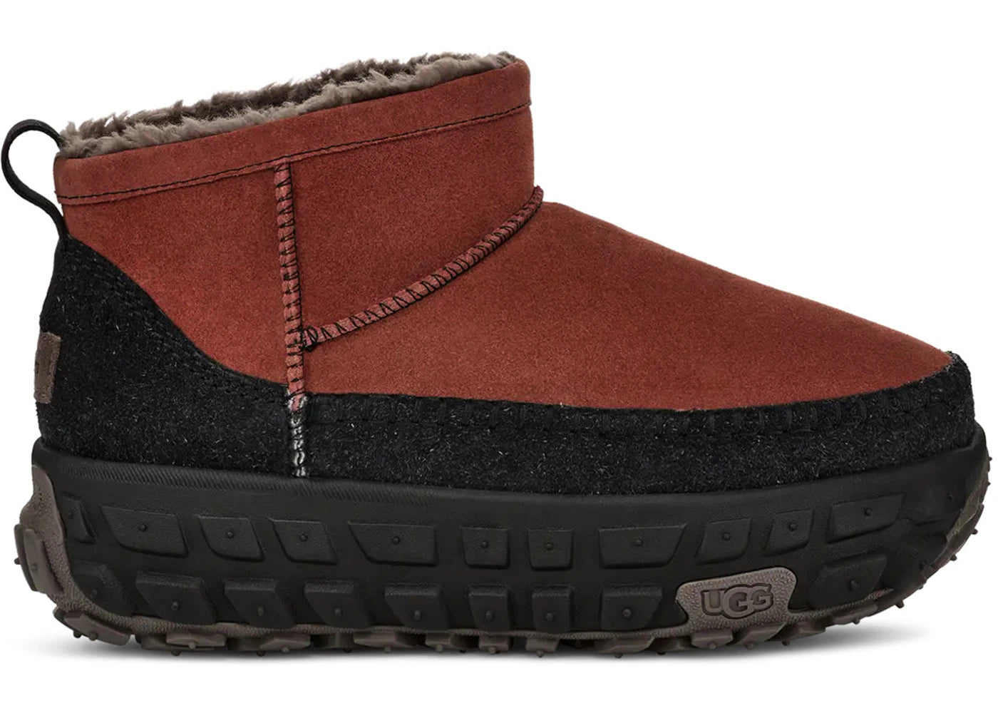 UGG Venture Daze Ultra Mini Boot Red Jasper Black - vue secondaire A