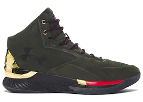 Under Armour Curry 1 Lux Mid Suede Downtown Green - vue 360