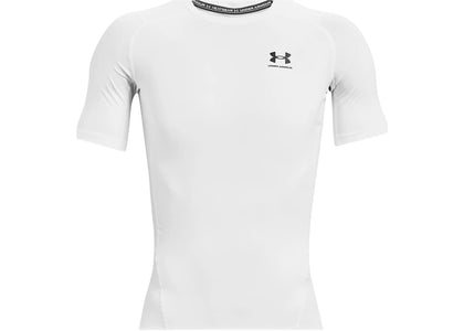 Under Armour Heatgear Compression Short Sleeve T-shirt White/Black - apparel view 2