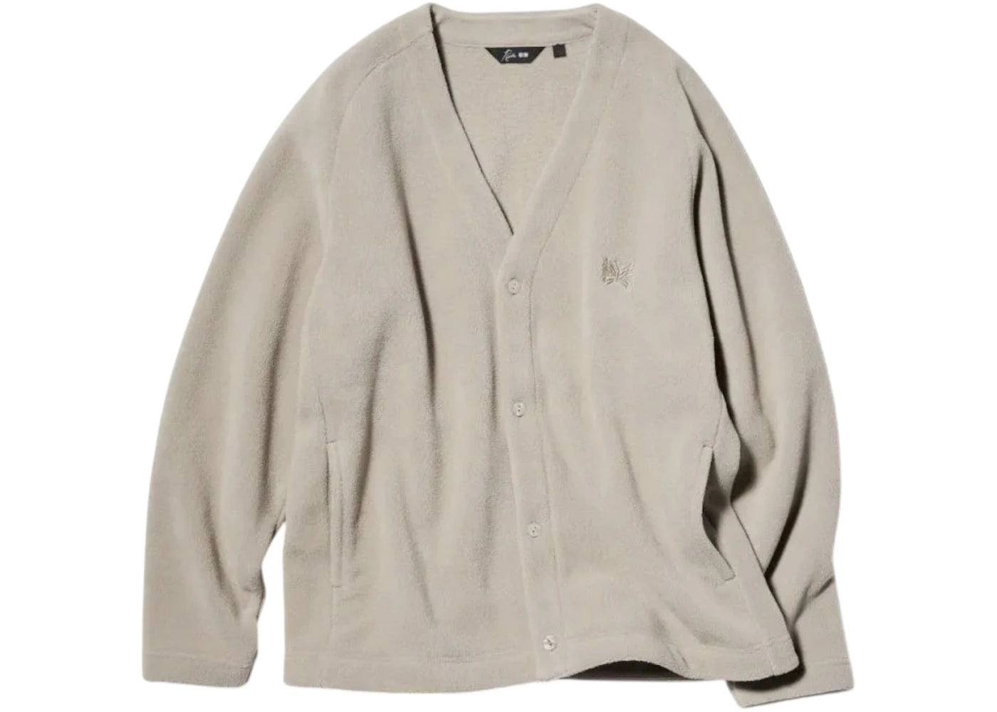 Uniqlo x Needles Fleece Cardigan Beige - vue 360
